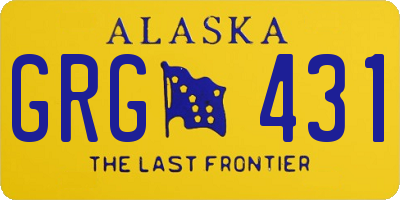 AK license plate GRG431