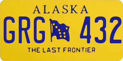 AK license plate GRG432