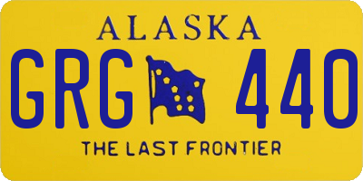 AK license plate GRG440