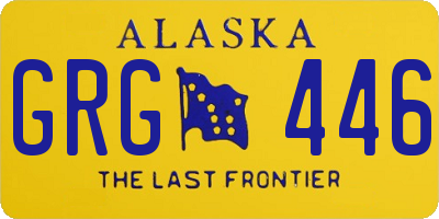 AK license plate GRG446