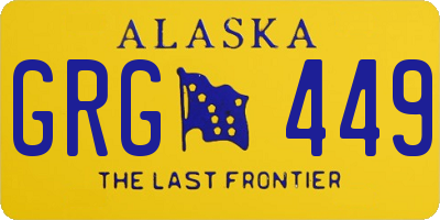 AK license plate GRG449
