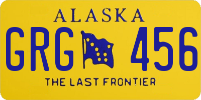 AK license plate GRG456