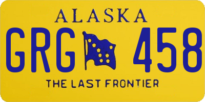AK license plate GRG458