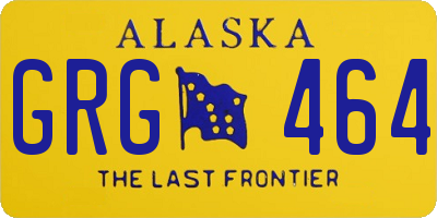 AK license plate GRG464