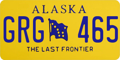 AK license plate GRG465