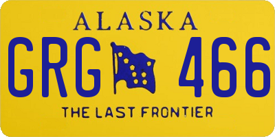 AK license plate GRG466