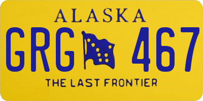 AK license plate GRG467