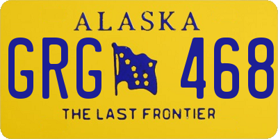 AK license plate GRG468