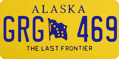 AK license plate GRG469