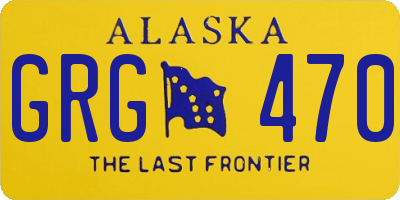 AK license plate GRG470