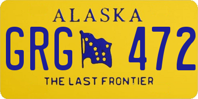 AK license plate GRG472