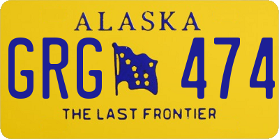 AK license plate GRG474