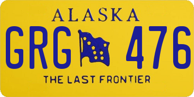 AK license plate GRG476