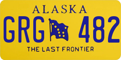 AK license plate GRG482