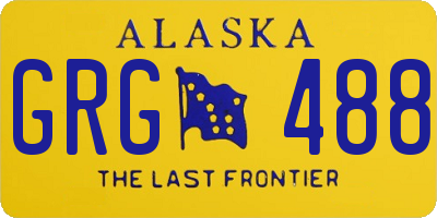 AK license plate GRG488