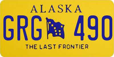 AK license plate GRG490