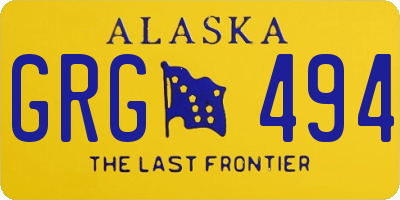 AK license plate GRG494