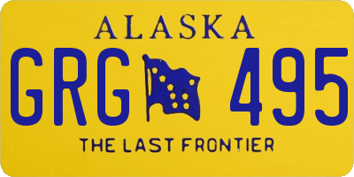 AK license plate GRG495