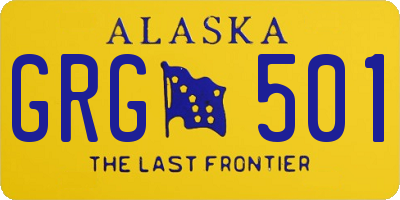 AK license plate GRG501