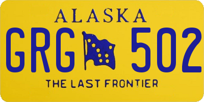 AK license plate GRG502