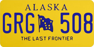 AK license plate GRG508