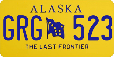 AK license plate GRG523