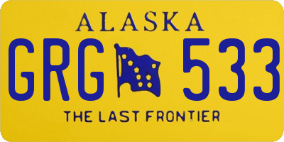 AK license plate GRG533