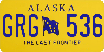 AK license plate GRG536