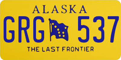 AK license plate GRG537