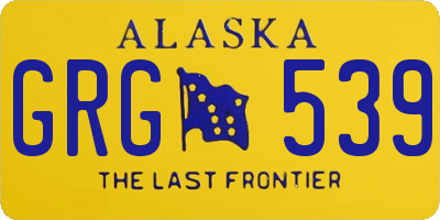 AK license plate GRG539