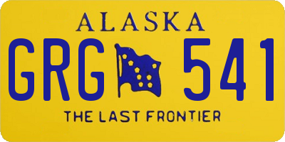 AK license plate GRG541