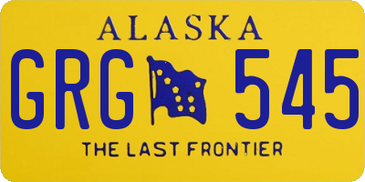 AK license plate GRG545