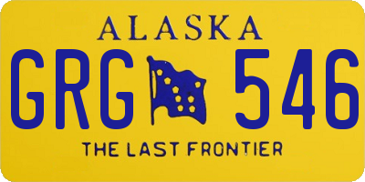 AK license plate GRG546