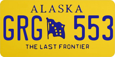 AK license plate GRG553