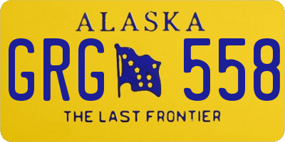AK license plate GRG558