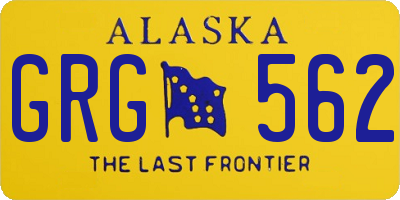 AK license plate GRG562