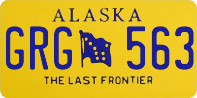 AK license plate GRG563