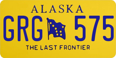 AK license plate GRG575