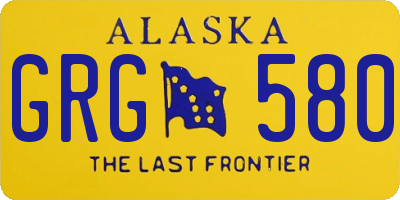 AK license plate GRG580