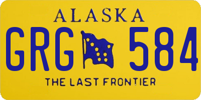 AK license plate GRG584