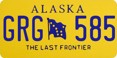 AK license plate GRG585