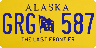 AK license plate GRG587