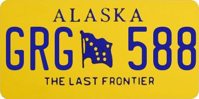 AK license plate GRG588