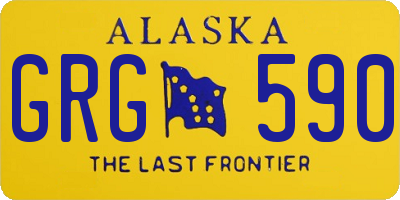 AK license plate GRG590