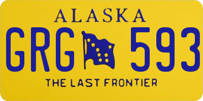 AK license plate GRG593