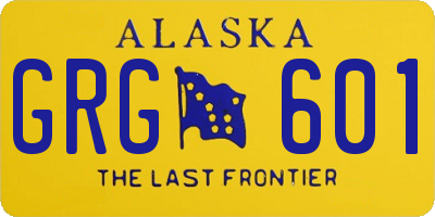 AK license plate GRG601