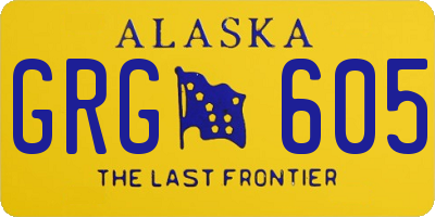 AK license plate GRG605