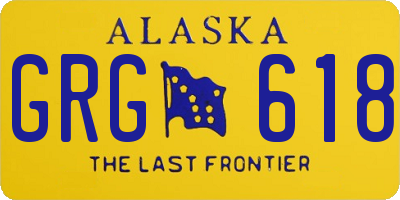AK license plate GRG618
