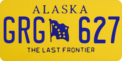 AK license plate GRG627