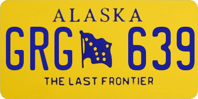 AK license plate GRG639